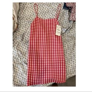 NWT Zara Gingham Shift Dress